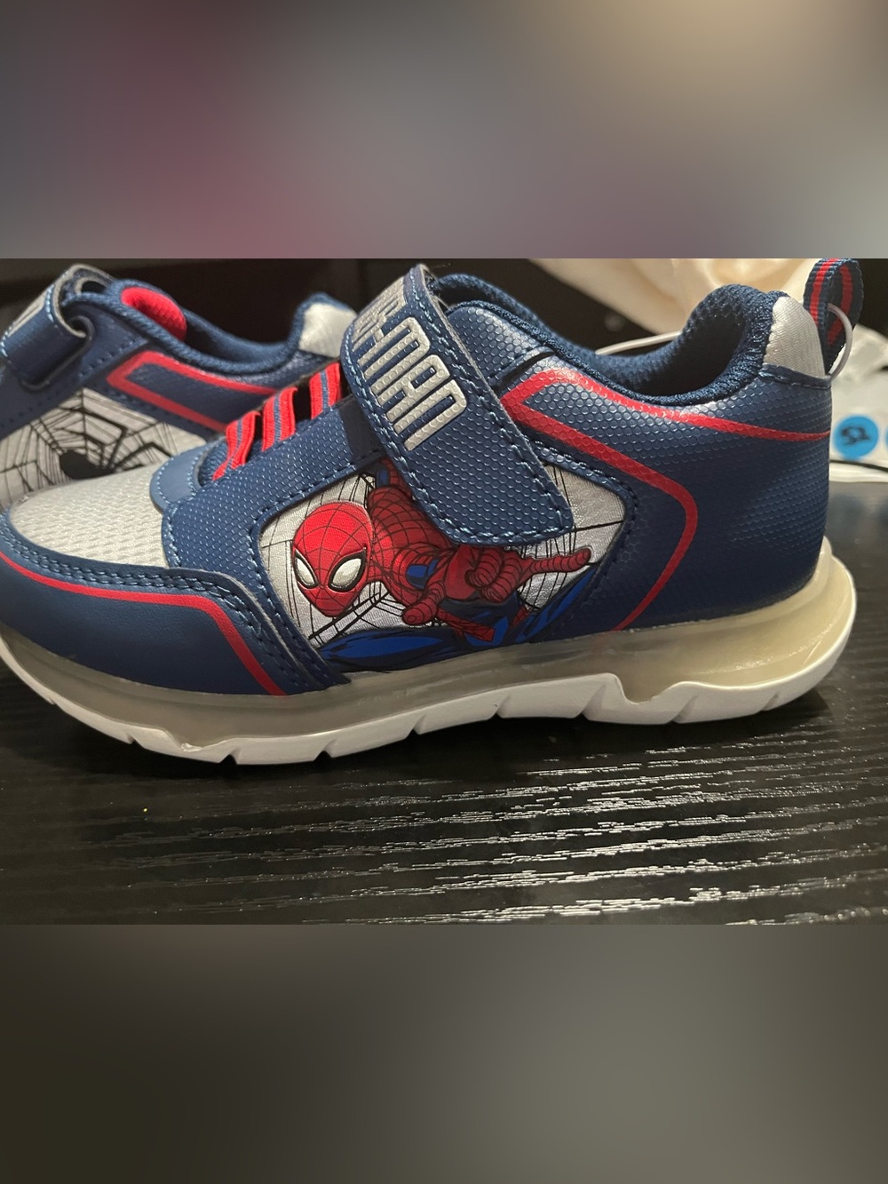 Marvel Spider-Man Light-Up Sneakers in Blue, Red, White